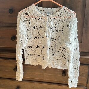 White beaded cardigan